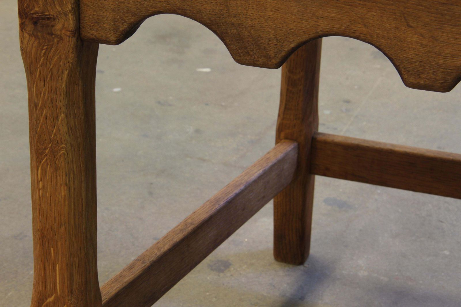 photo vintage Vintage 1960s Danish Brutalist Ladderback Oak Chairs In The Style Of Kjærnulf