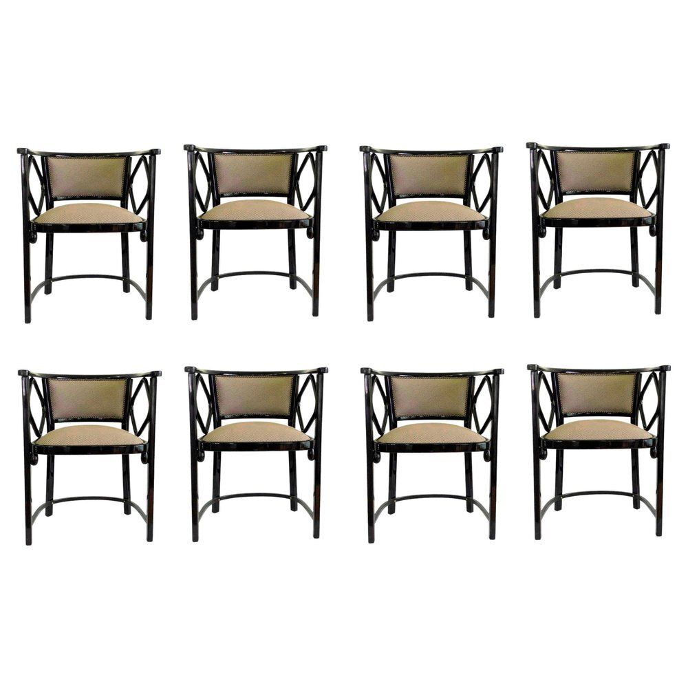 Armchairs Attributed To Josef Hoffmann For Thonet, Austria, 1970s, Set Of 8