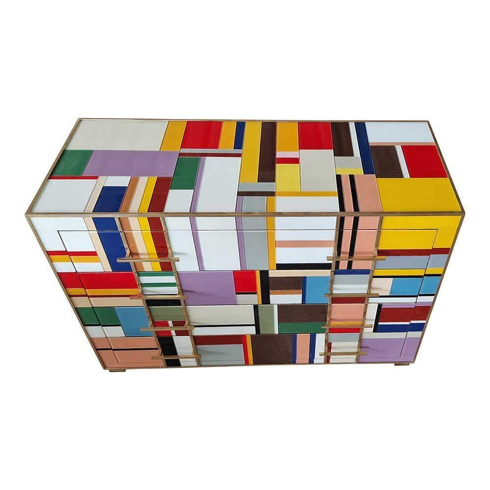 5585.0 Vintage Chest Of Drawers In Murano Glass, 1980s photo