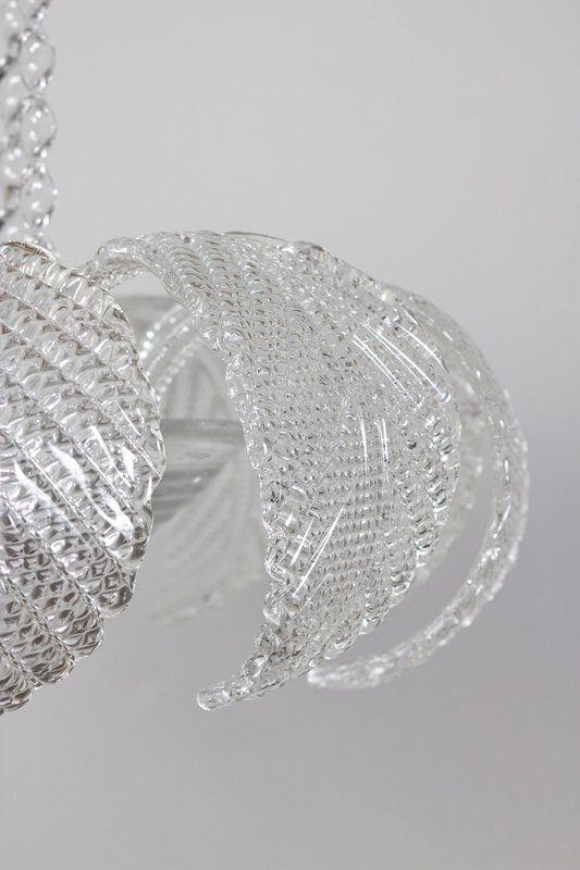 Art Deco Ninfea Murano Glass Chandelier From Barovier, Italy, 1940s photo 9704.0