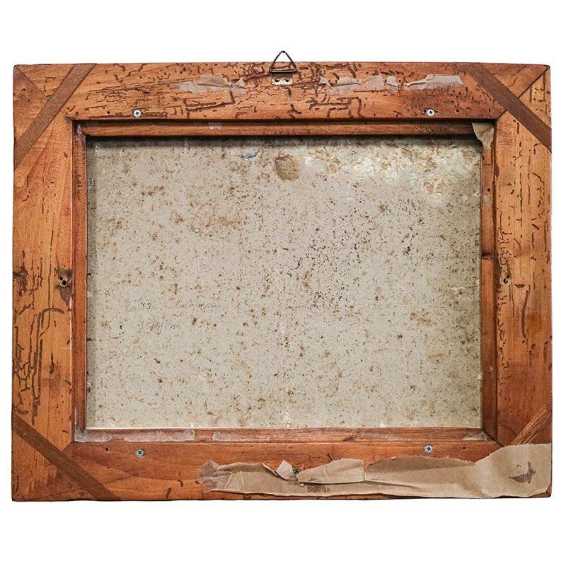 Sailing Ships In A Gale, 1700s, Oil On Cardboard, Framed photo furniture