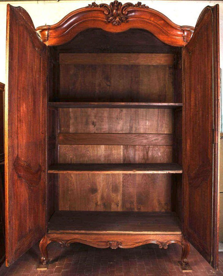 French Louis XV Period Walnut Bordelais Armoire photo for sale