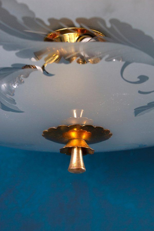 Chandelier Attributed To Pietro Chiesa For Fontana Arte, Italy, 1940s photo for sale
