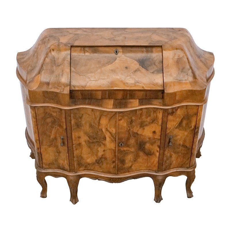 Late 19th To Early 20th Century Walnut Briar Secretaire