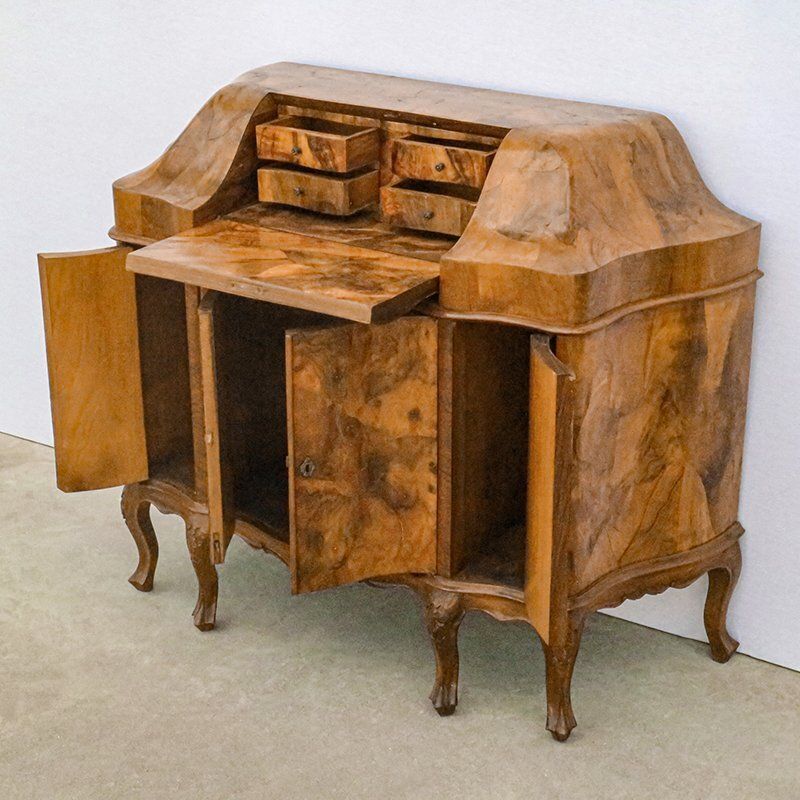 3918.0 Late 19th To Early 20th Century Walnut Briar Secretaire photo