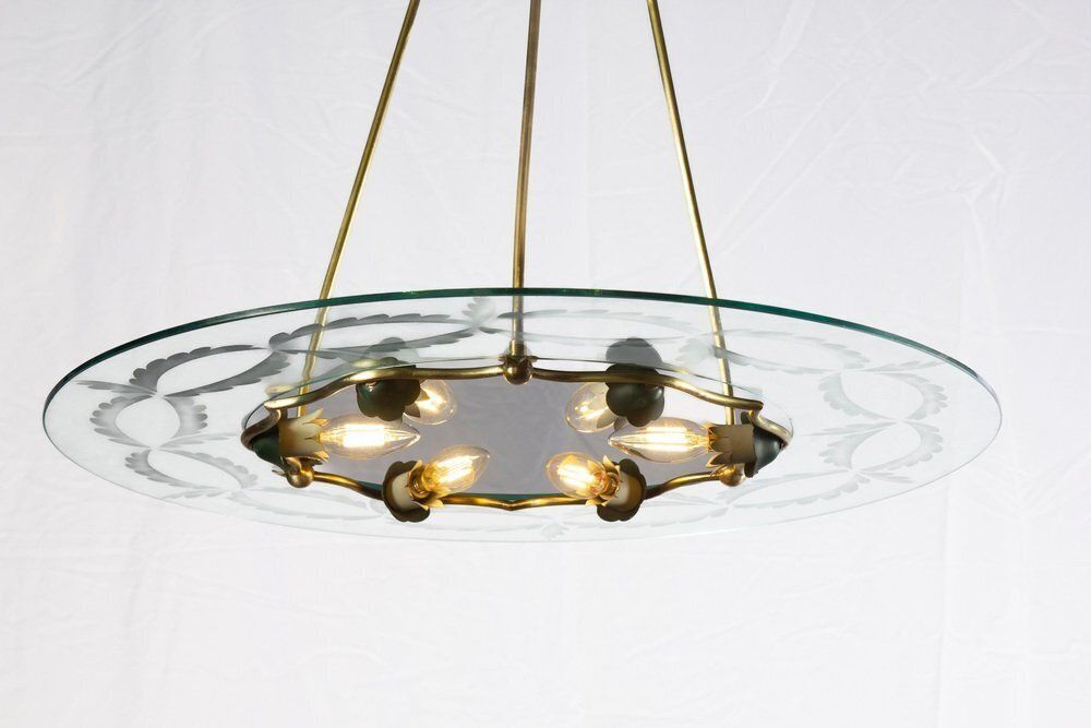 Ceiling Light By Pietro Chiesa For Fontana Arte, Italy, 1940s photo for sale