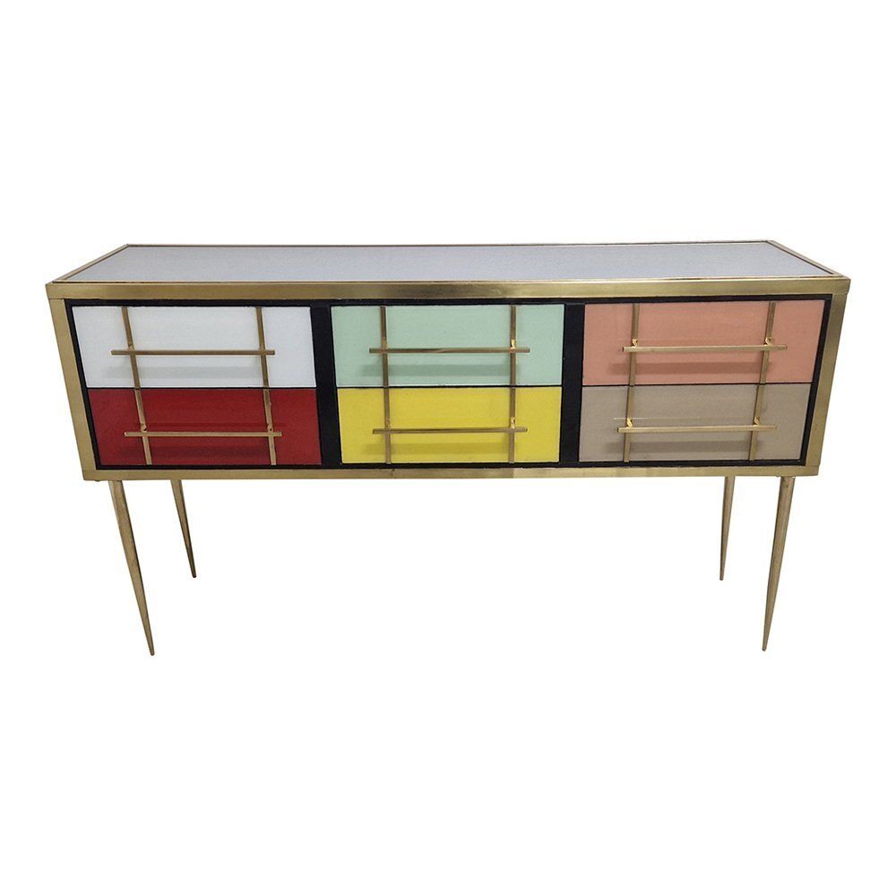Multicolor Glass Dresser With Drawers, 1980s photo 7586.0