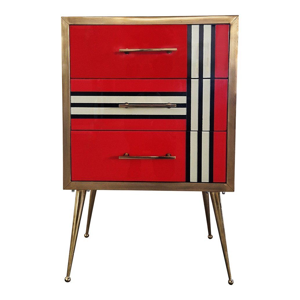 Red Murano Glass Dresser, 1980s photo furniture