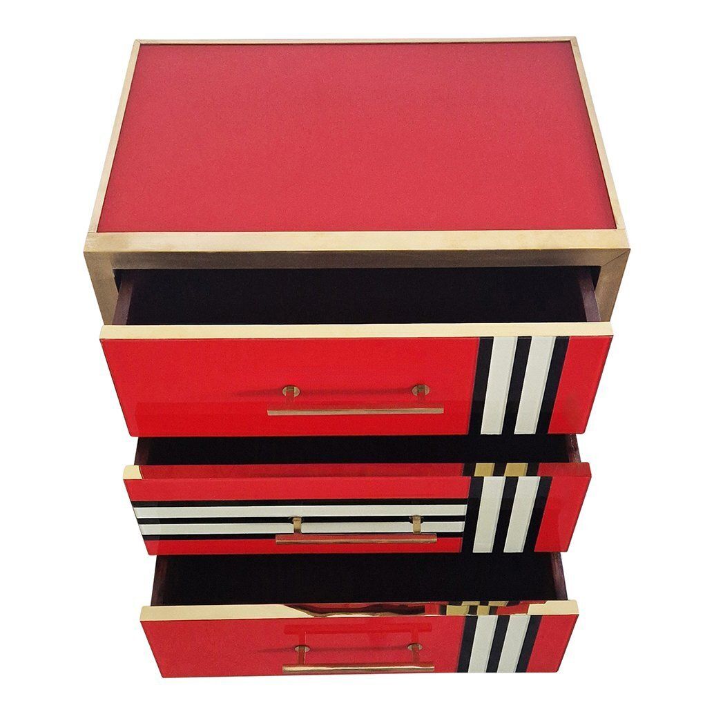 Red Murano Glass Dresser, 1980s photo Furniture