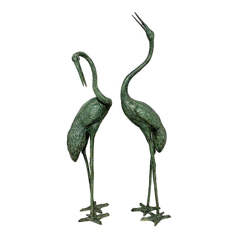 Bronze Heron Sculptures, Italy, 20th Century, Set Of 2 photo 5929.0