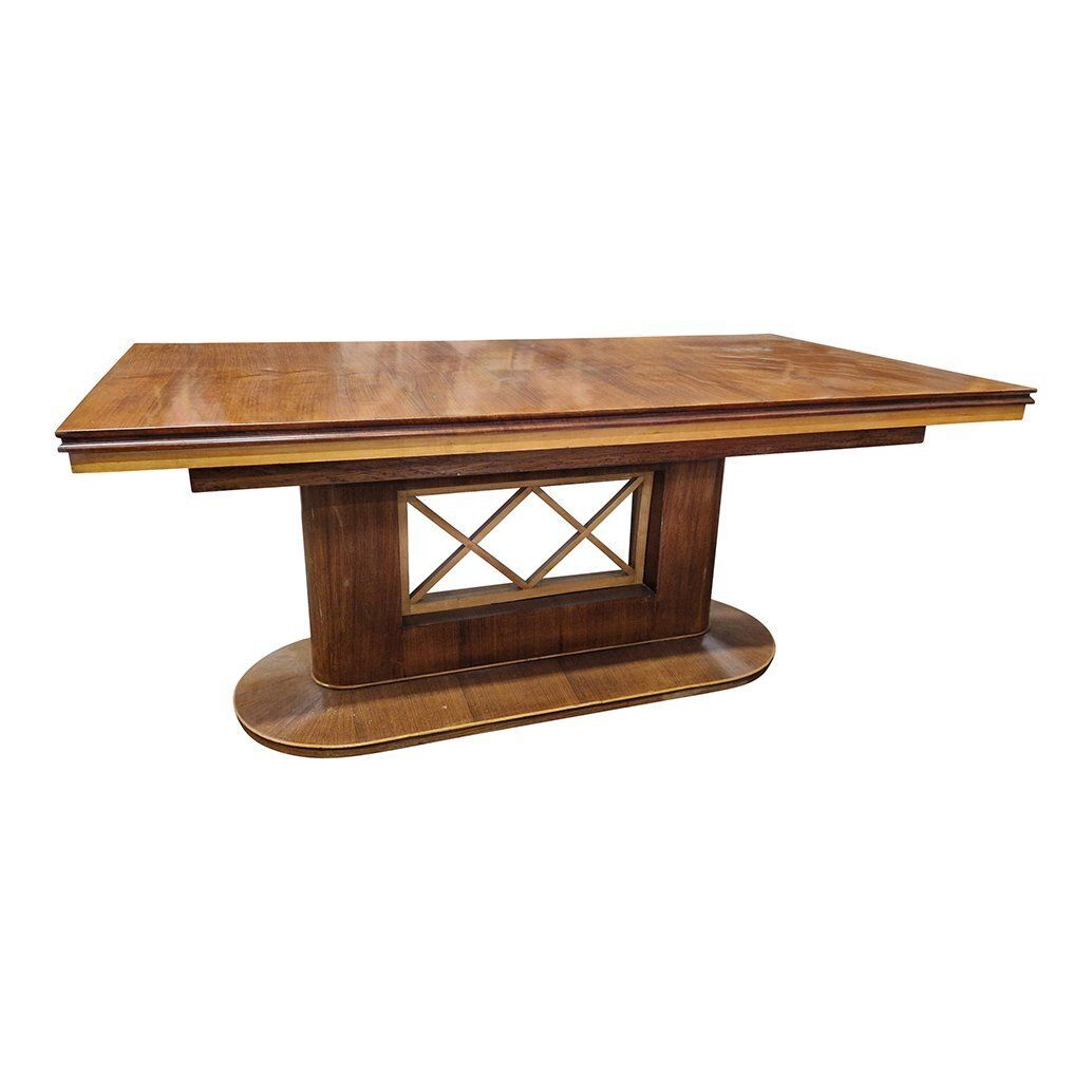 Walnut And Maple Dining Table, 1930s
