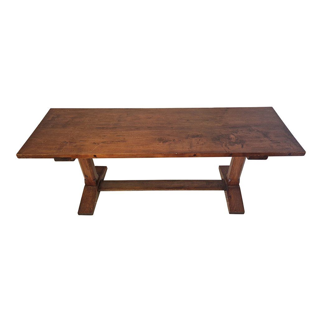 Large Fratino Table In Walnut Wood.   Italy, 70s, 1980s photo furniture