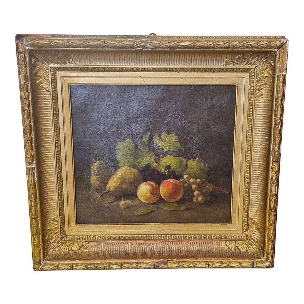 Italian School Artist, Still Life Of Fruit, 19th Century, Oil On Canvas, Framed photo 2807.0