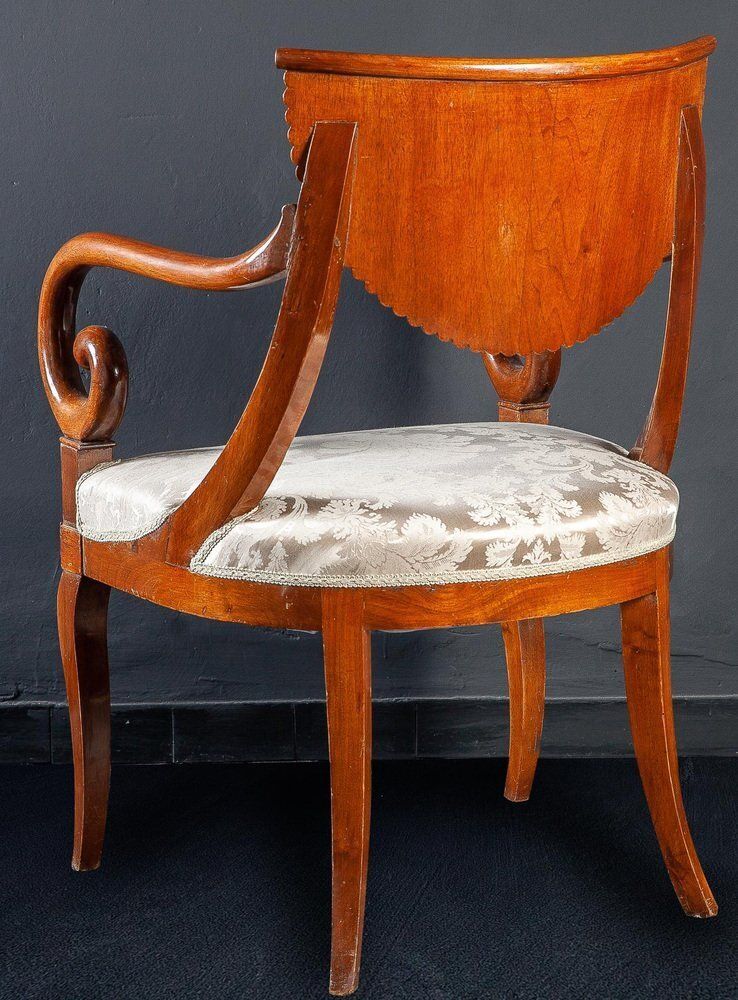 Furniture Italian Dining Chairs Including 2 Armchairs, 1790s, Set Of 10 photo