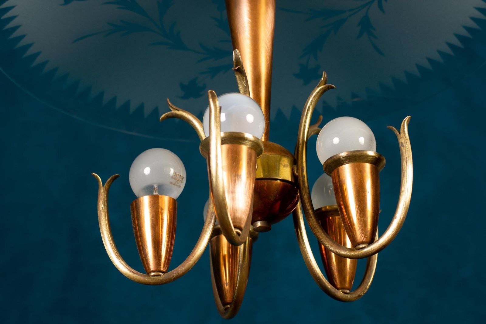 Art Deco Pendant Lamp In The Style Of Pietro Chiesa For Fontana Arte, Italy, 1940s photo 2491.0