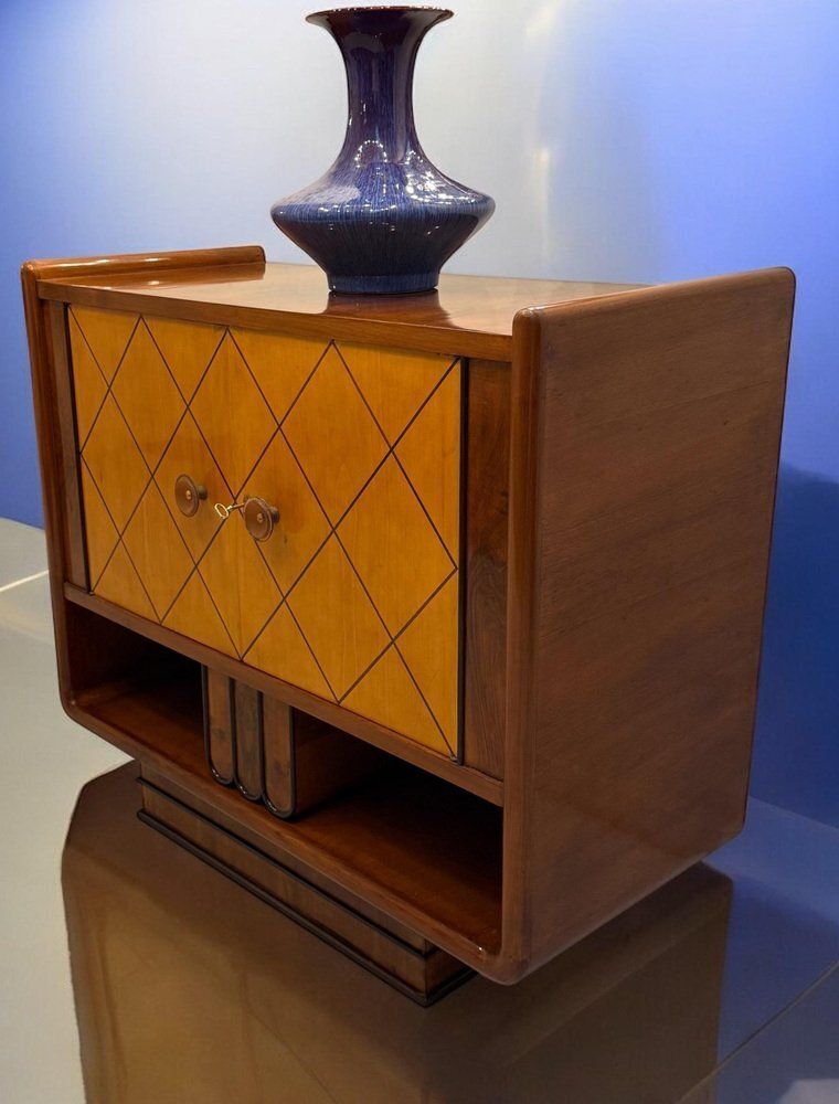 Italian Art Deco Cabinets Attributed To Osvaldo Borsani, 1940s, Set Of 2 photo vinterior