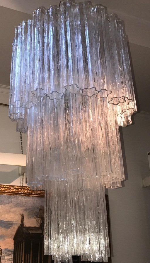 Murano Glass Tronchi Chandeliers, 1960s, Set Of 2 photo for sale