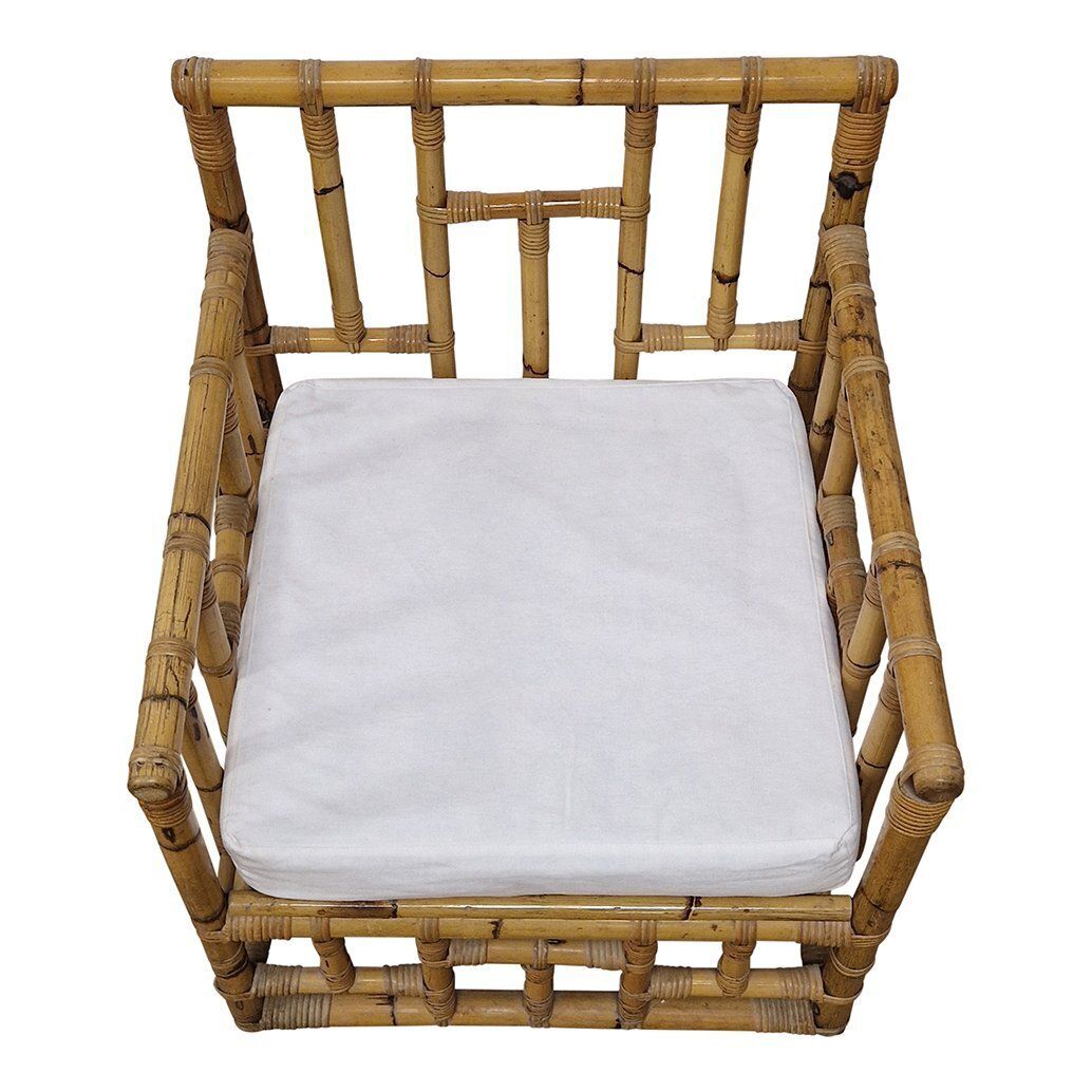 Set Of Bamboo And Rattan Armchairs, 1950s photo Furniture