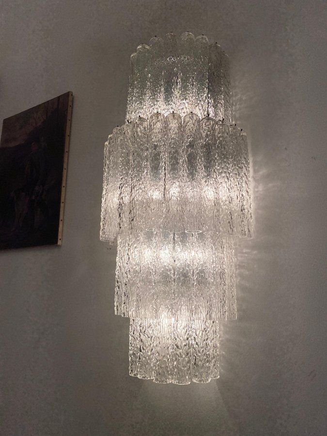 photo vinterior Murano Glass Chandelier By Gino Poli For Aureliano Toso