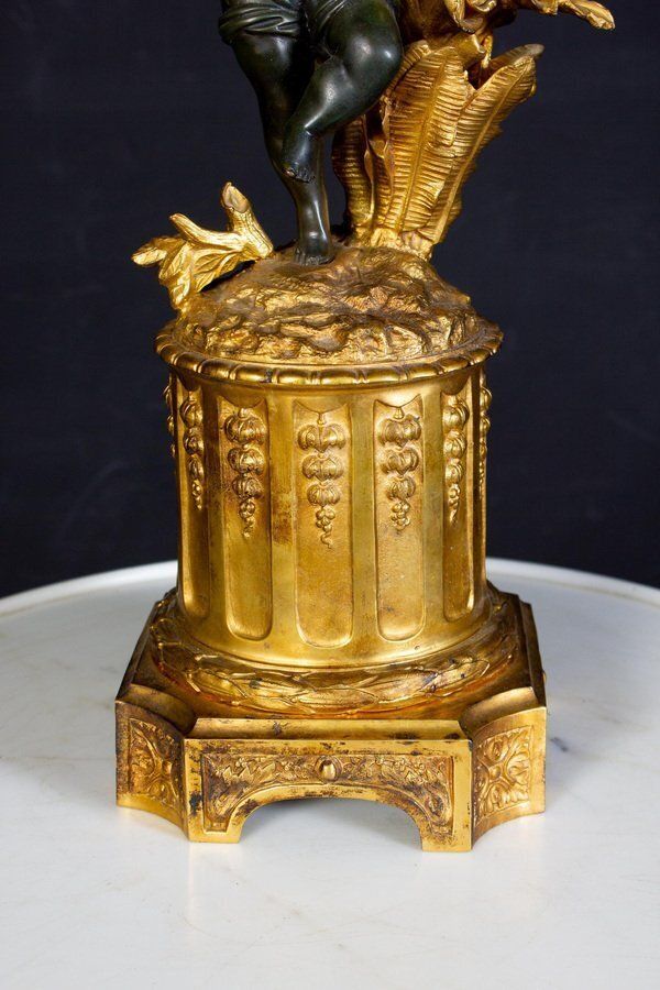 19th Century French Bronze And Gilt Candelabras, Set Of 2 photo vinterior