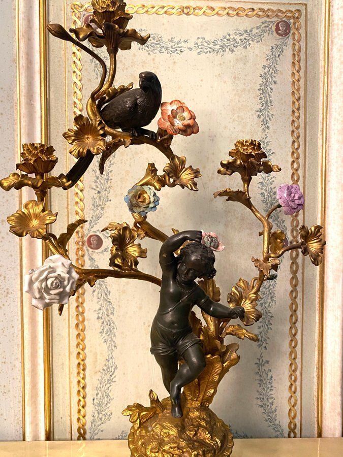 19th Century French Bronze And Gilt Candelabras, Set Of 2 photo buy