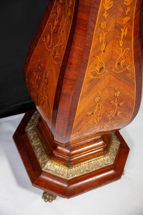 Large 19th Century French Inlaid Pedestals, Set Of 2 photo buy