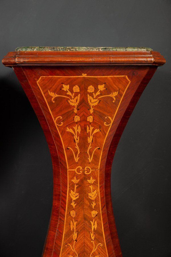 Home Decor Large 19th Century French Inlaid Pedestals, Set Of 2 photo