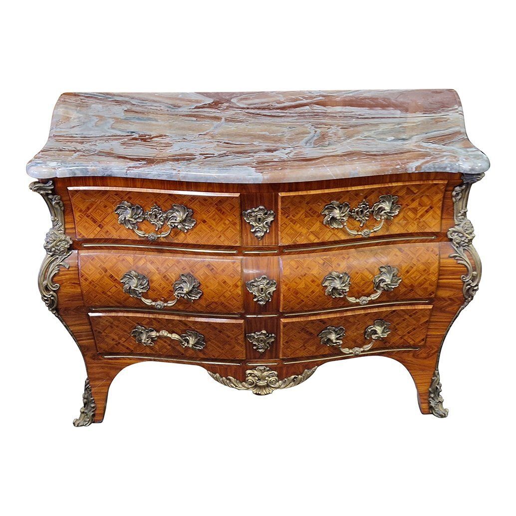 French Louis XV Style Chest Of Drawers, 1960s photo for sale