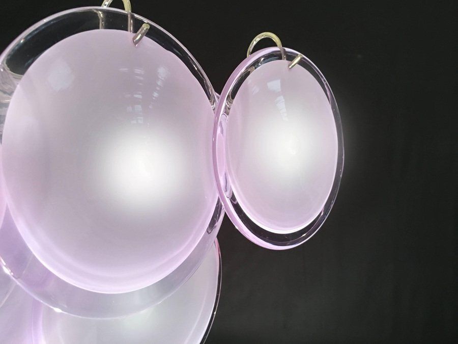Murano Glass Disc Chandelier In The Style Of Vistosi, 1970s photo Lighting
