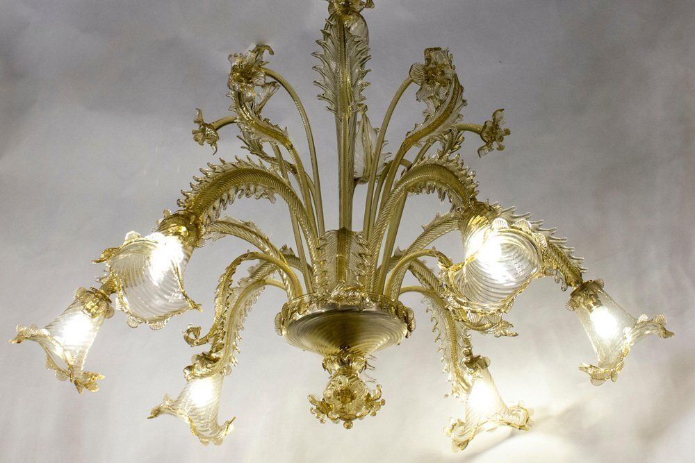 Murano Chandelier Attributed To Barovier & Toso, 1960s photo buy