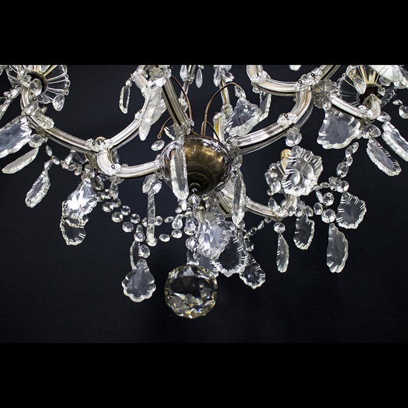 Maria Teresa Chandelier With 8 Lights In Bohemian Crystal, 1950s photo vinterior