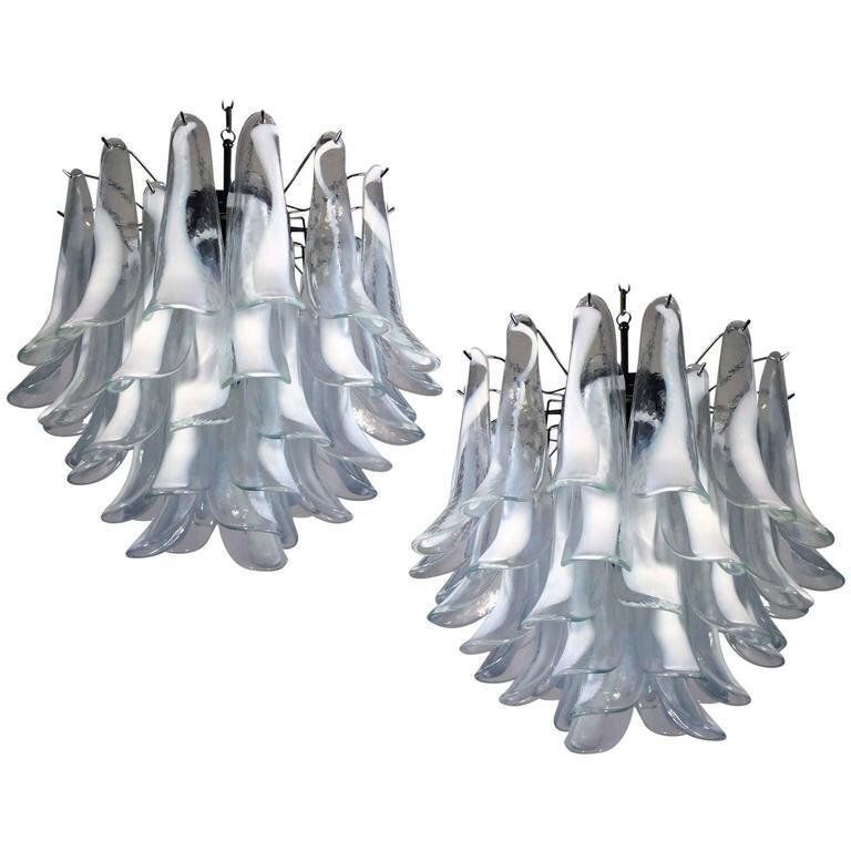 Murano Chandeliers In The Manner Of Mazzega, 1970s, Set Of 2