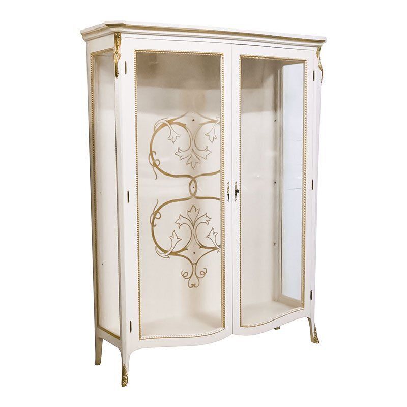 Ivory And Gold Display Cabinet, 1990s photo furniture