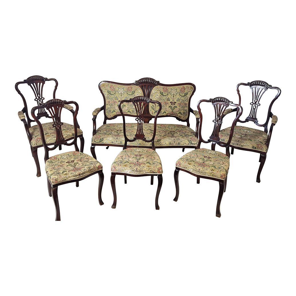 Liberty Style Living Room Set, 1920s, Set Of 6 photo furniture