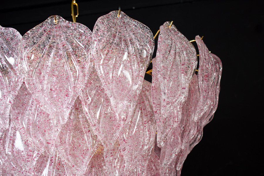 Pink Murano Glass Polar Chandelier, Italy, 1970s photo vintage