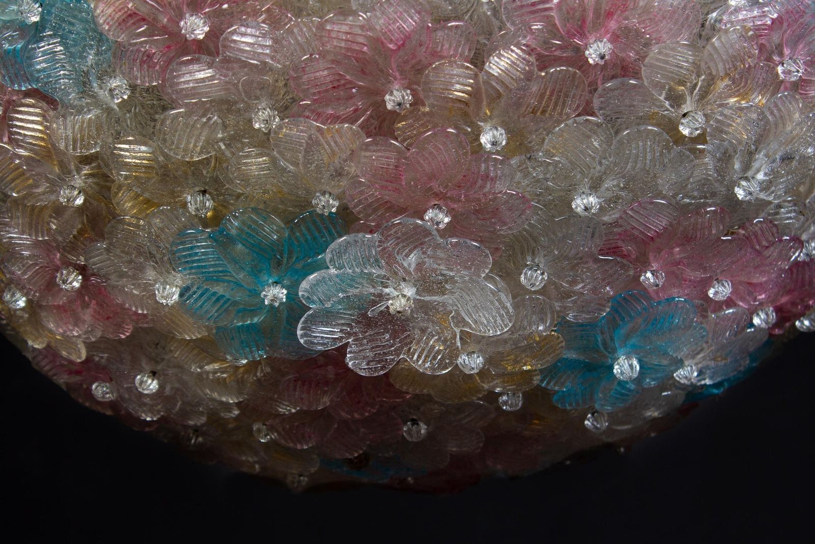 Multicolor Murano Glass Flowers Basket Ceiling Light From Barovier And Toso photo buy