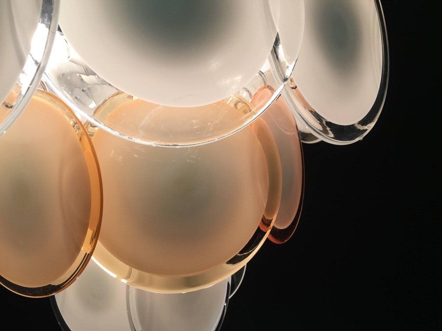 Disc Murano Chandeliers From Vistosi, 1970s, Set Of 4 photo furniture
