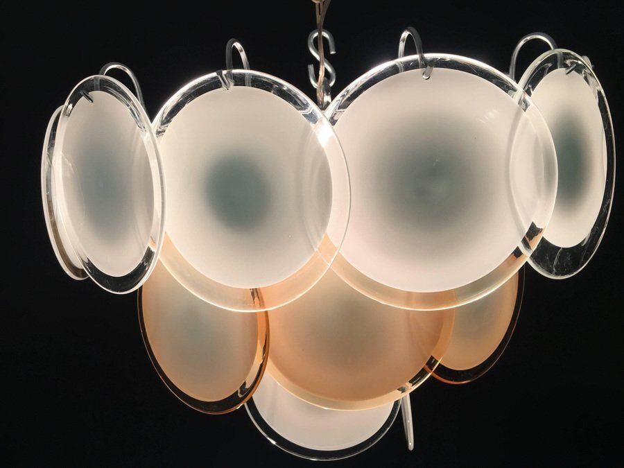 Disc Murano Chandeliers From Vistosi, 1970s, Set Of 4 photo Lighting