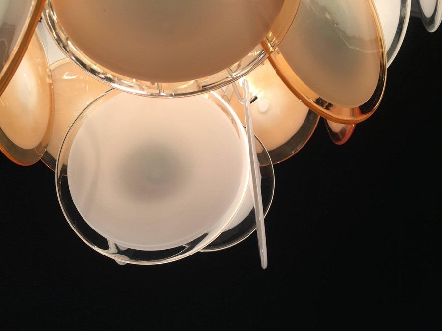 Disc Murano Chandeliers From Vistosi, 1970s, Set Of 4 photo buy