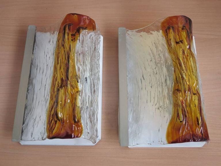 Mid Century Italian Sconces By Toni Zuccheri For Mazzega, 1970s, Set Of 2 photo 2077.0