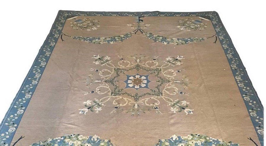 Portuguese Needlepoint Rug From Arraiolos Factory, 1940s photo 18234.0