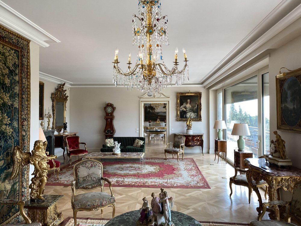 Antique Italian Giltwood And Crystal Chandelier, 1760 photo for sale