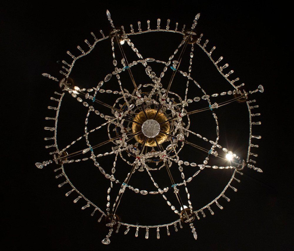 Antique Italian Giltwood And Crystal Chandelier, 1760 photo buy