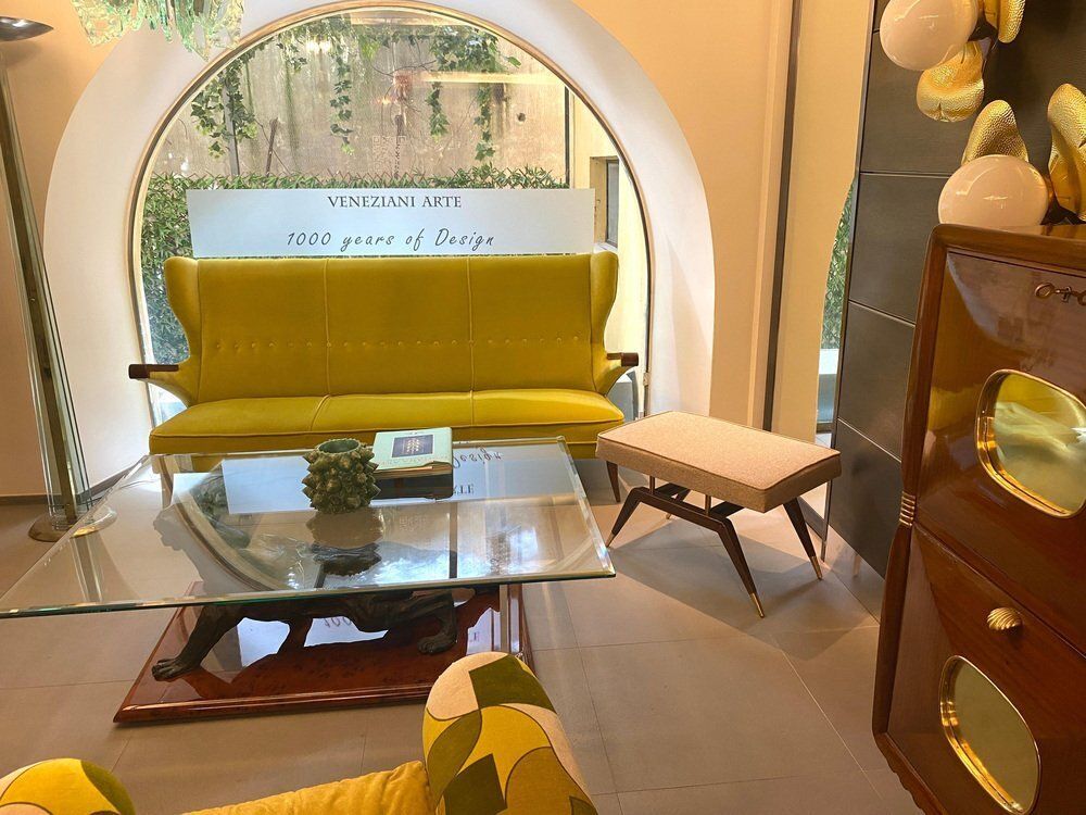 Set Of Window Benches Or Settees In The Style Of Gio Ponti, 1990s photo Furniture