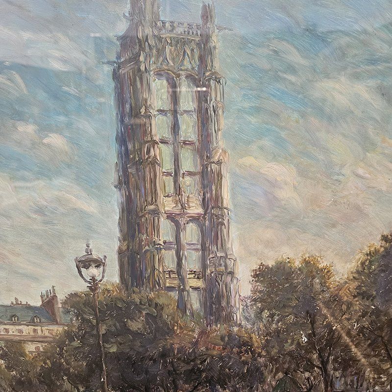 View Of Paris, 1960s, Oil On Canvas photo vinterior