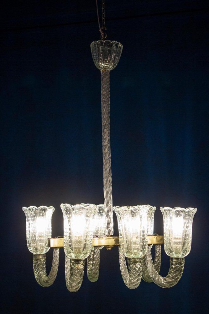 Lighting Art Deco Chandelier By Barovier & Toso photo