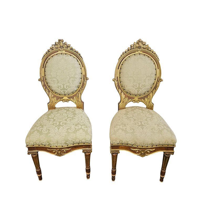 Chairs In Lacquered And Gilded Wood, 1960s, Set Of 4 photo Furniture