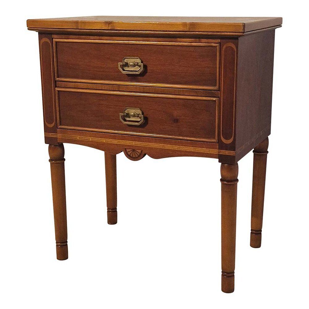 Liberty Style Bedside Table With Drawers, England, 1970s photo Furniture
