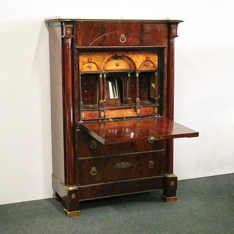 Secretaire In Wood And Marble photo vinterior