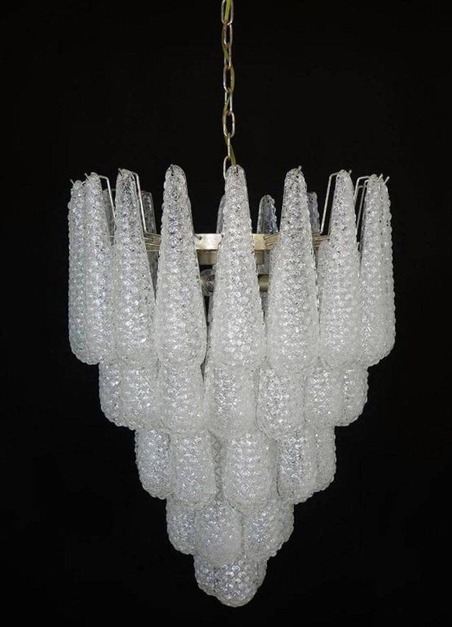 Large Italian Murano Chandeliers, 1970s, Set Of 2 photo Lighting